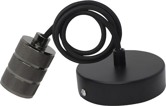 Optonica Lustră Negru cu Dulie E27