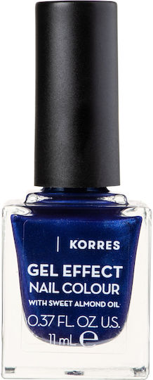 Korres Gel Effect Glossy Βερνίκι Νυχιών Μακράς Διαρκείας 87 Infinity Blue 11ml