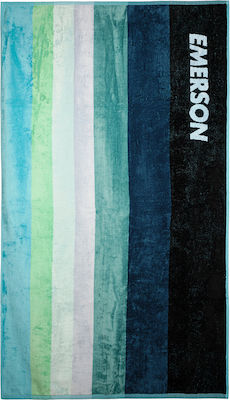 Emerson Stripey Beach Towel Cotton Green 160x86cm.