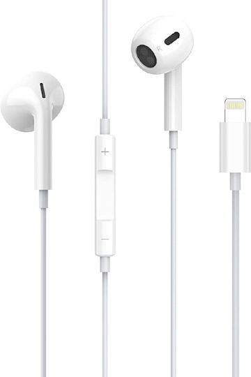 Jellico X14 Earbuds Handsfree με Βύσμα Lightning Λευκό