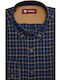 Checkered button down shirt modern fit Winfield Blue Checkered COTTON CHECK ALL DAY, CASUAL