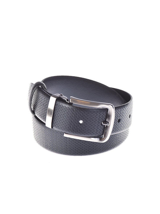 Croc leather belt Don Hering Μαύρο ΔΕΡΜΑ ΜΙΚΡΟΣΧΕΔΙΟ ALL DAY,BUSINESS