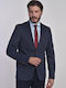 Sacou cu model micro Slim Fit Donini albastru POLIESTER AMESTEC MICRO-MODEL TOATA ZIUA, CASUAL, BUSINESS