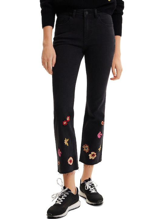Desigual Nicole Γυναικείο Jean Παντελόνι Μαύρο