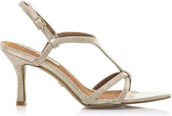 Maria Mare Leather Sandals Gold