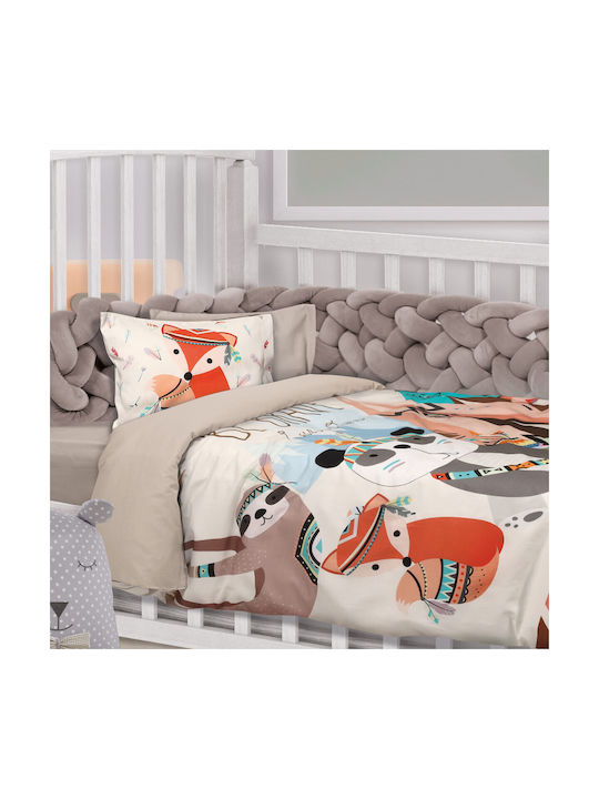 Das Home 4849 Комплект Бебешки Чаршафи За Количка Памучни Екрю 125x170бр 3бр
