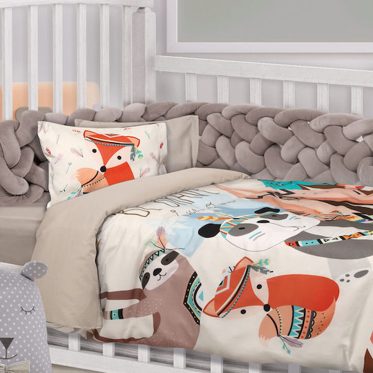 Das Home 4849 Комплект Бебешки Чаршафи За Количка Памучни Екрю 125x170бр 3бр