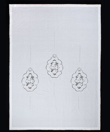 Silk Fashion Curtain with Tunnel 727 White 210x300cm