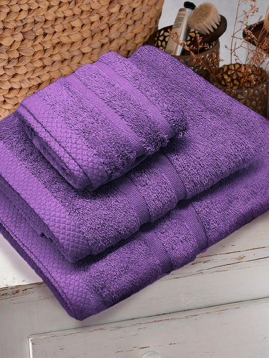 Go Smart Home Facecloth Cosy Soft 50x90cm. Purple Weight 510gr/m²