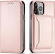 Hurtel Magnet Card Book Δερματίνης Ροζ (Galaxy S23 Ultra)