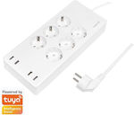 LogiLink Smart 6-Outlet Power Strip with USB White