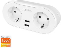 LogiLink Smart T-förmiger Wandstecker 2 Anschlüsse