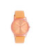 Oozoo Watch with Orange Leather Strap