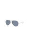 Ray Ban Sunglasses with Silver Metal Frame and Blue Lens RB3025 003/02