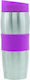 Aria Trade Glass Thermos Stainless Steel Purple 380ml with Mouthpiece