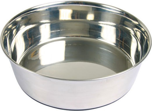 Trixie Metallisch Schalen Futter & Wasser für Hund & Katze auf Basis von 1.7lt 21cm in Silber Farbe