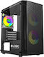 Logic Aramis ARGB Gaming Mini Tower Computer Case with Window Panel Black