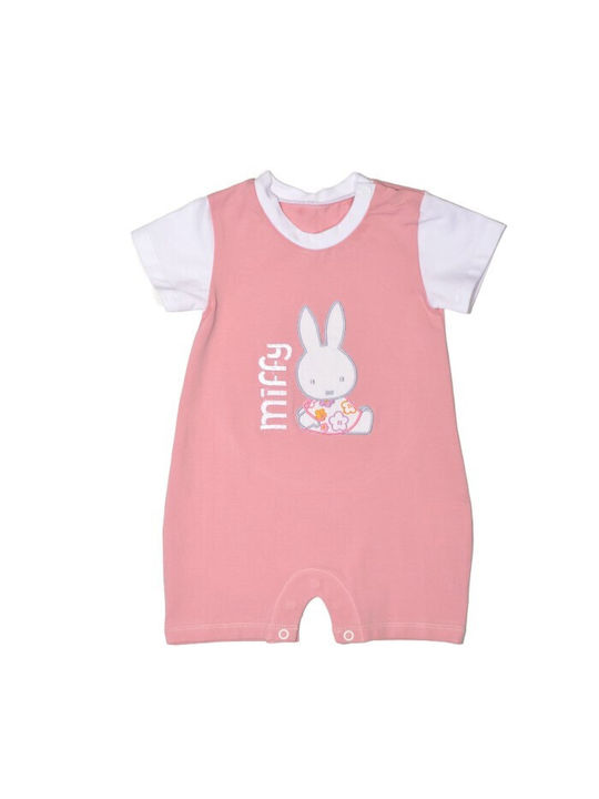 Miffy Set Body pentru Bebeluși Mâneci scurte Roz