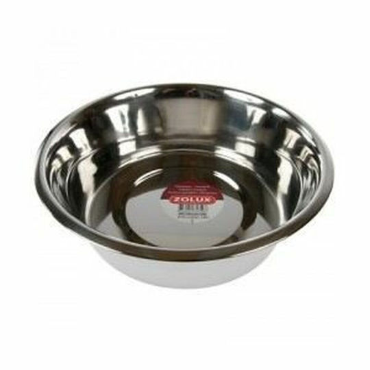 Zolux Bol De Mâncare Și Apă Din Oțel Inoxidabil Pentru Câine Și Pisică 1.75lt 21cm