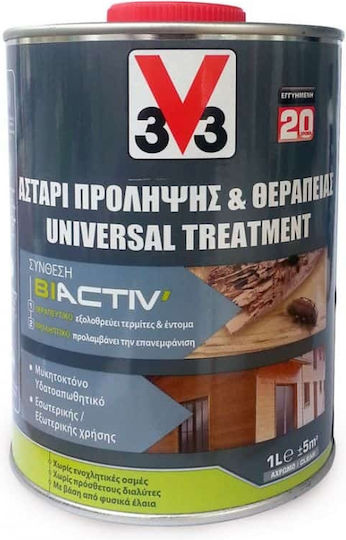 V33 Αστάρι Διάφανο Κατάλληλο για Ξύλο 5lt