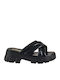 Women's Flat Sandals in Black Color
