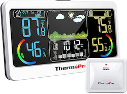 Thermo Pro TP68B Ασύρματος Μετεωρολογικός Σταθμός Ψηφιακός Επίτοιχος / Επιτραπέζιος Λευκός