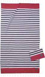 Greenwich Polo Club Beach Towel Pareo Red with Fringes 170x90cm.