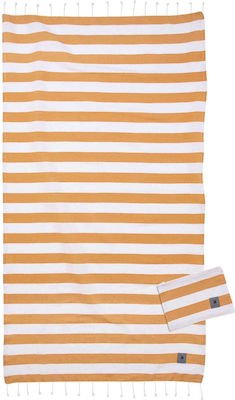 Greenwich Polo Club Beach Towel Pareo Orange with Fringes 170x90cm.