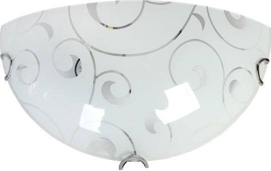 Keskor Classic Lamp Wall with Socket E27 White 30x16cm