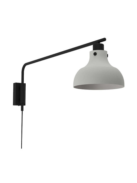 Eglo Matlock Industrial Lampă De Perete Cu Priză Bază De Bec E27 Gri 20x25x20cm