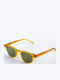 Common Sense Unisex Sunglasses with Yellow Plastic Frame and Green Lens CS003