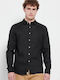 FBM007-00105 Long-sleeved Linen Shirt Black