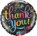 Balloon Foil Round Multicolour Thank You Chalkboard 46cm