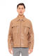 Biston Herren Jacke Leder Camel