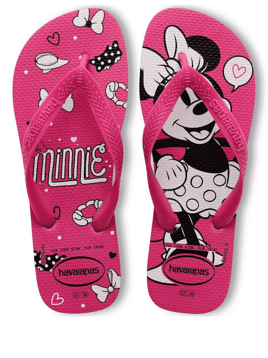 Παιδικές Σαγιονάρες Flip Flops Φούξια Top Disney