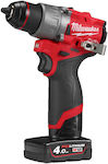 Milwaukee M12 FDD2-402X Δραπανοκατσάβιδο Μπαταρίας 12V 2x4Ah