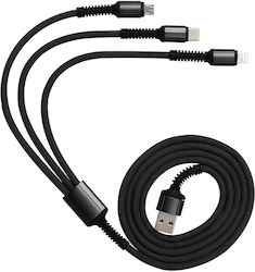 Livoo Braided USB to Lightning / Type-C / micro USB 1.2m Cable (TEA250N)