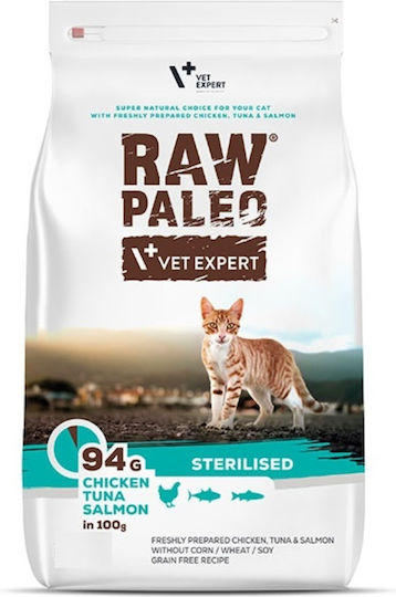 Paleo Dry Cat Food for Kittens Spayed Cats with Chicken Salmon Tuna 0.25kg