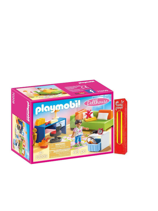 Παιχνιδολαμπάδα Eφηβικό Δωμάτιο για 4+ Ετών Playmobil