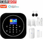 Camwon ZIPIR-A Drahtlos Alarmsystem mit Bewegungsmelder , Türsensor , Sirene , 2 Fernbedienungen , 2 Tags , Zentrale und Tastatur (Wi-Fi)
