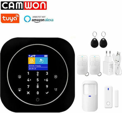 Camwon ZIPIR-A Ασύρματο Σύστημα Συναγερμού με Ανιχνευτή Κίνησης , Αισθητήρα Πόρτας , Σειρήνα , 2 Τηλεχειριστήρια , 2 Tags , Κέντρο και Πληκτρολόγιο (Wi-Fi)