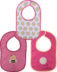 Lorelli Interlock Bib Fabric with Hoop & Loop Fastener Pink for 0 m+ 3pcs