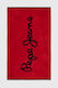 Pepe Jeans Logo Print Beach Towel Cotton Red 170x100cm.