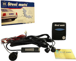 Steel Mate Front Wheel Car Parking System with Screen / Buzzer and 2 Sensors 18mm in Black Colour 0029435