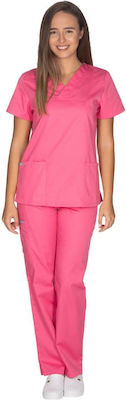 Alezi Hose & Bluse Set Rosa aus Baumwolle und Polyester