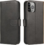 Hurtel Magnet Synthetic Leather Wallet Black (Galaxy A54)