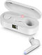 Esperanza EH230W In-ear Bluetooth Handsfree Ακουστικά με Θήκη Φόρτισης Λευκά