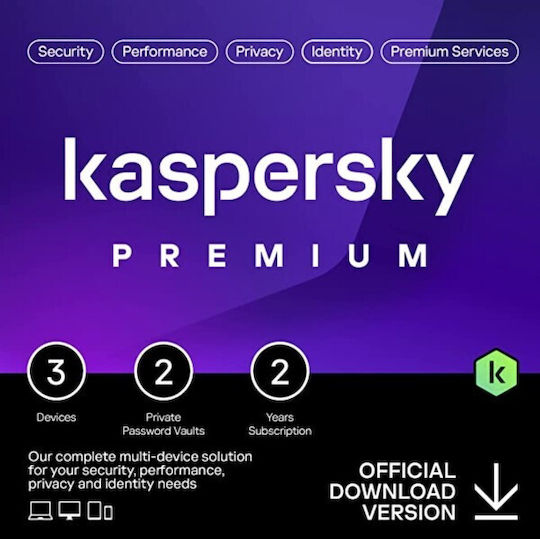 Kaspersky Premium for 3 Devices and 2 Years of Use (Electronic License)