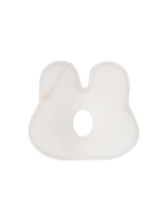 Kikka Boo Ergonomic Bunny Baby Plagiocephaly Pillow Memory Foam White 24x22cm