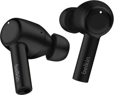 Belkin Soundform Pulse In-ear Bluetooth Handsfree Ακουστικά με Αντοχή στον Ιδρώτα και Θήκη Φόρτισης Μαύρα